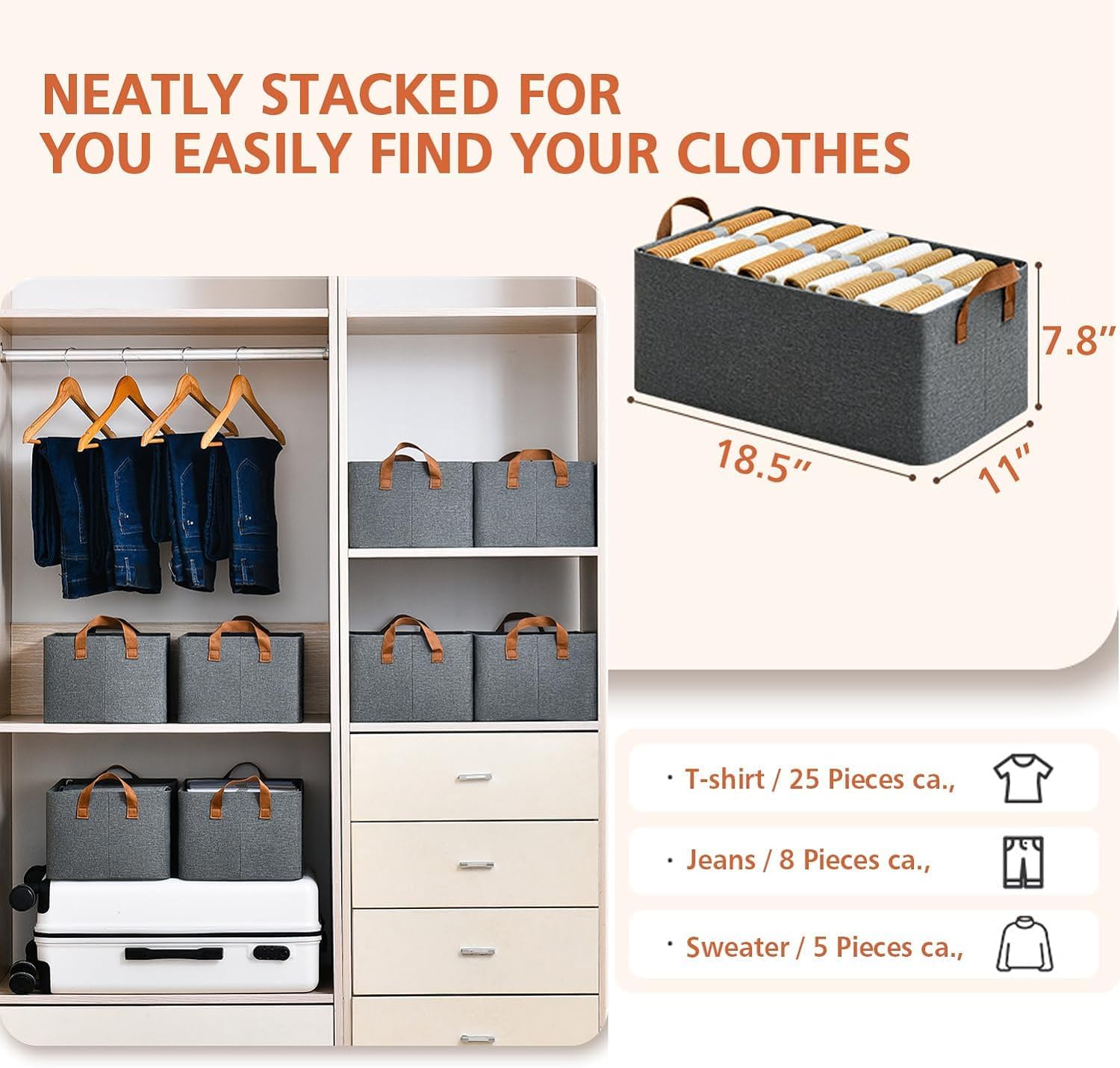 Foldable Wardrobe Organizer