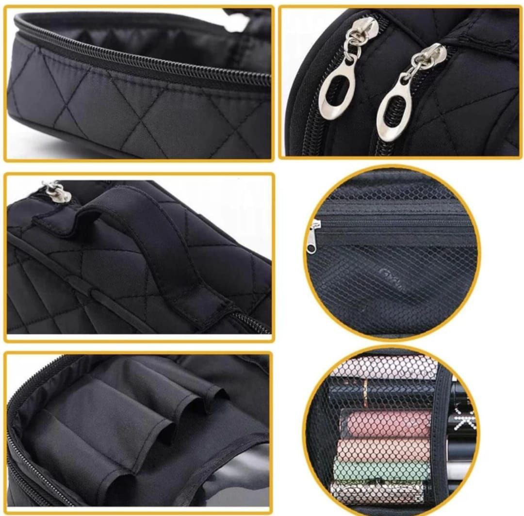 Leather Mirror Cosmetic Bag
